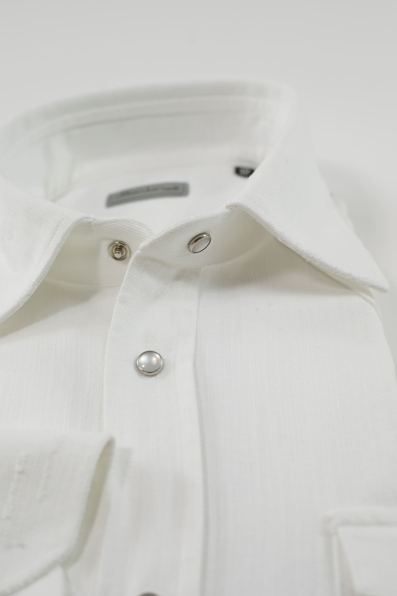 SARTORIO Camicia Denim Texana Bianca