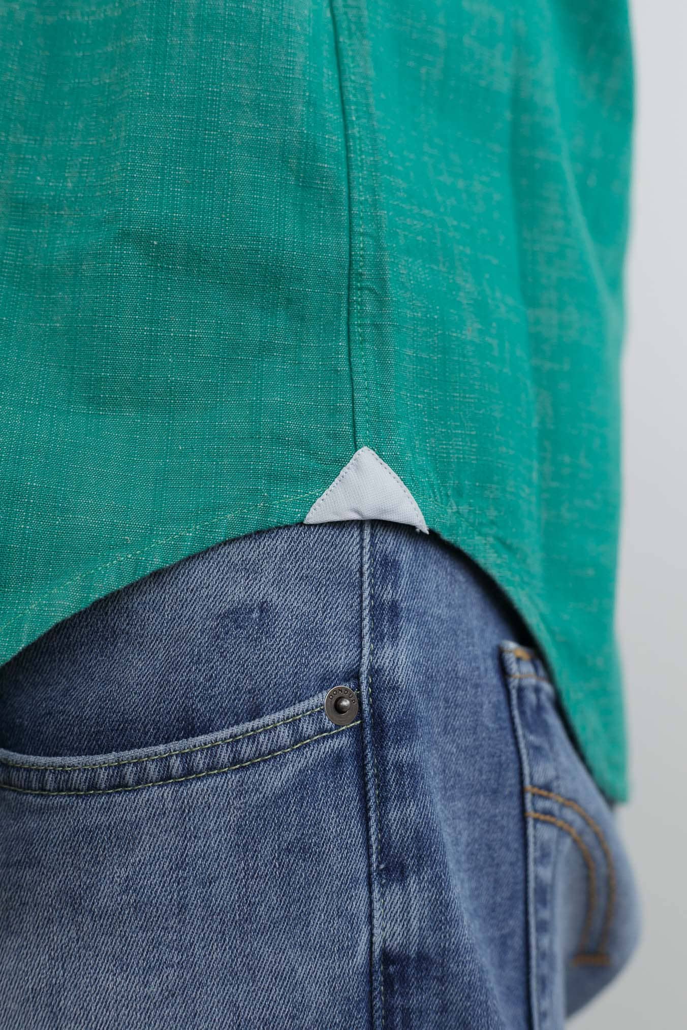 SARTORIO Camicia Texana Washed Cotone Verde