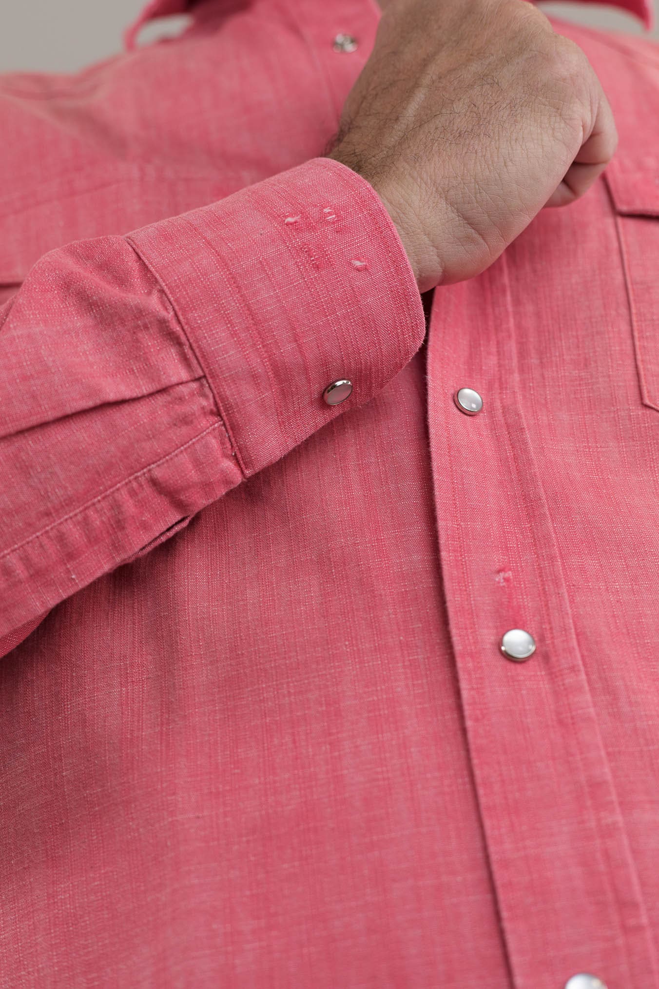 SARTORIO Camicia Texana Washed Cotone Rosso