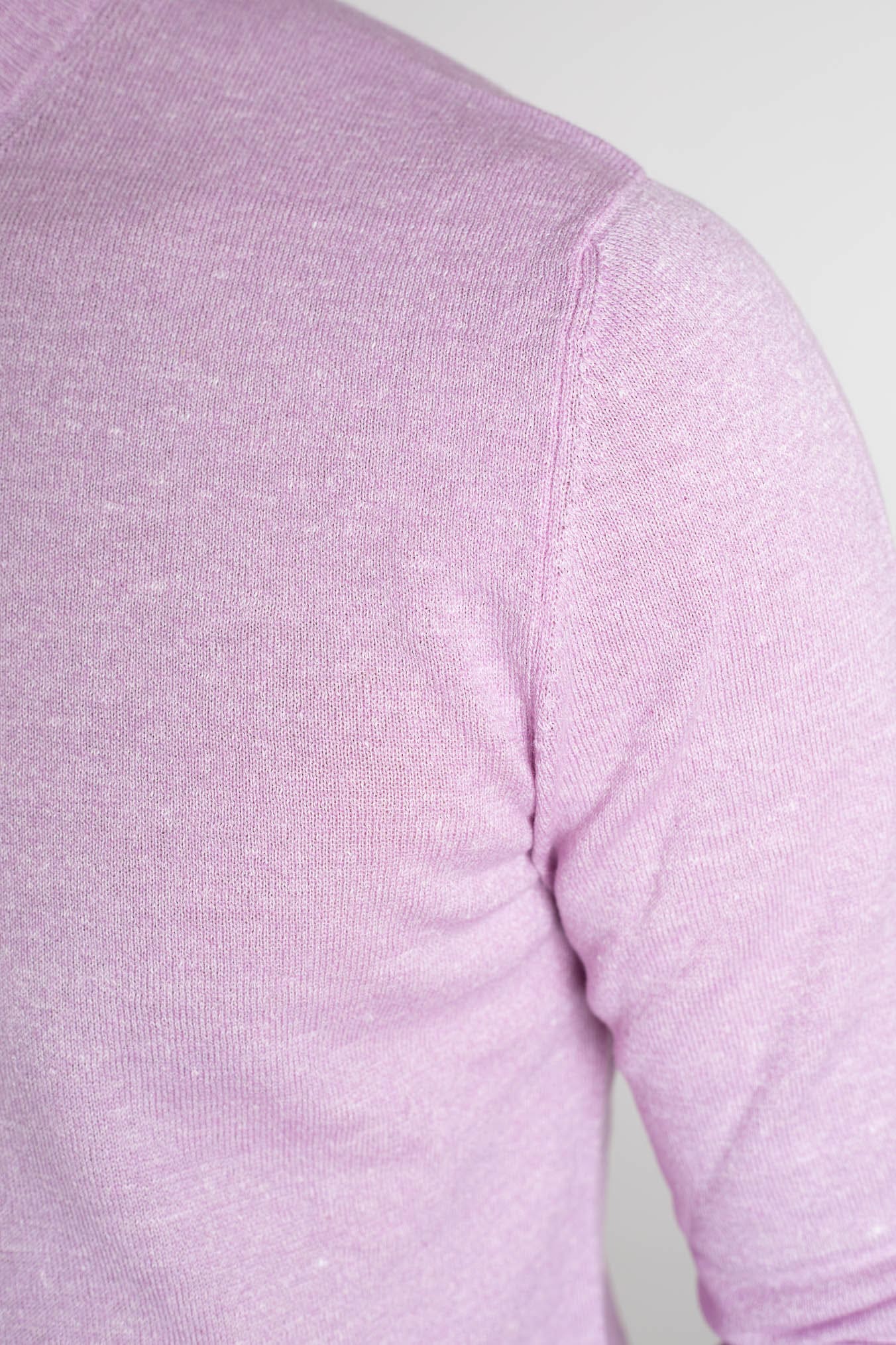 SETTEFILI CASHMERE Girocollo Rasato Cashmere e Lino Lilla Mélange