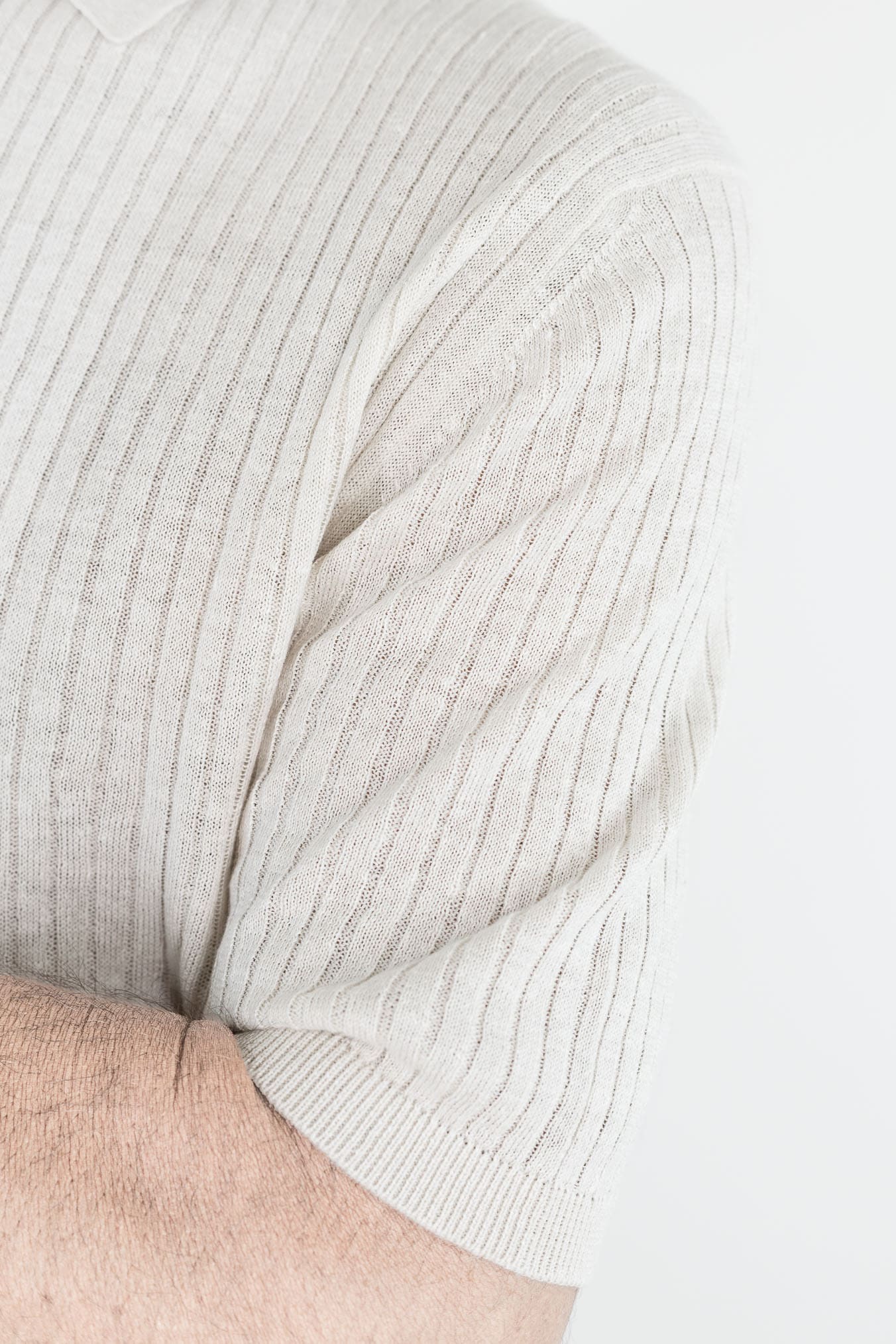 SETTEFILI CASHMERE Polo Skipper Lino Cotone Coste Avorio