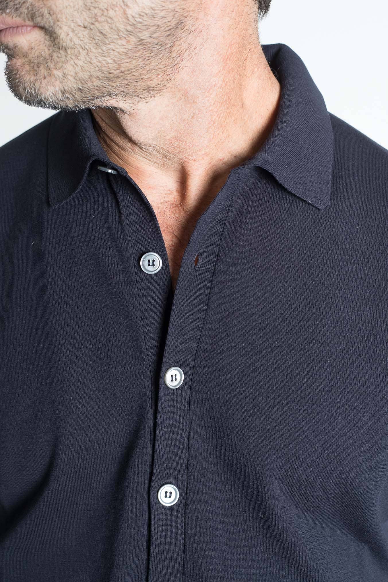 SETTEFILI CASHMERE Cardigan Ice Cotton High Gauge Blu
