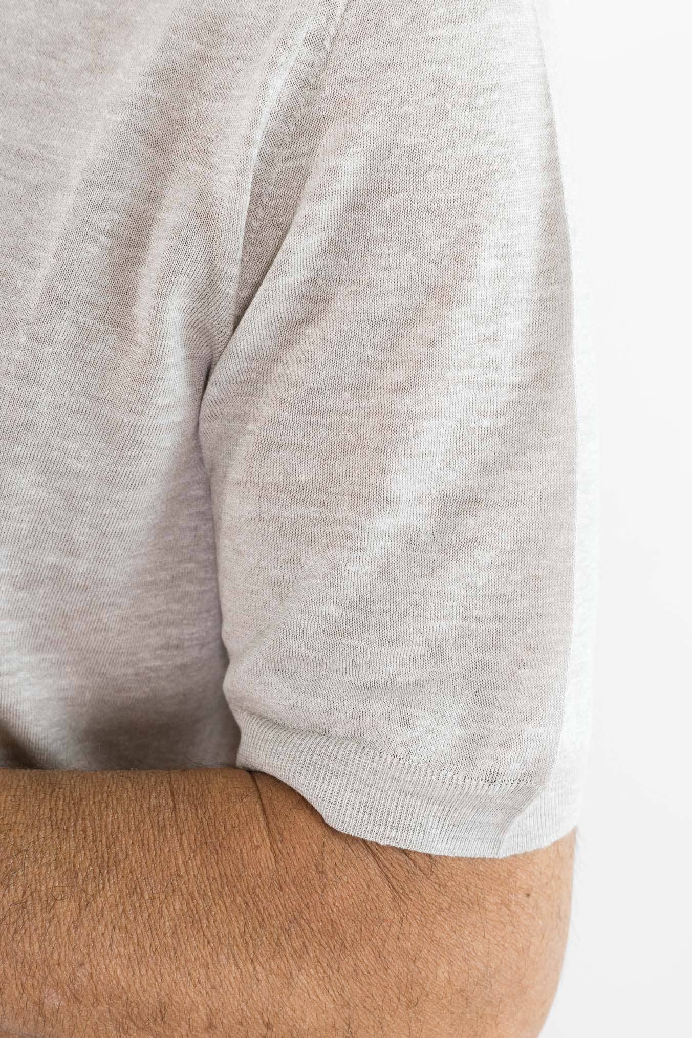 SVEVO PARMA Polo Skipper Lino Seta Beige