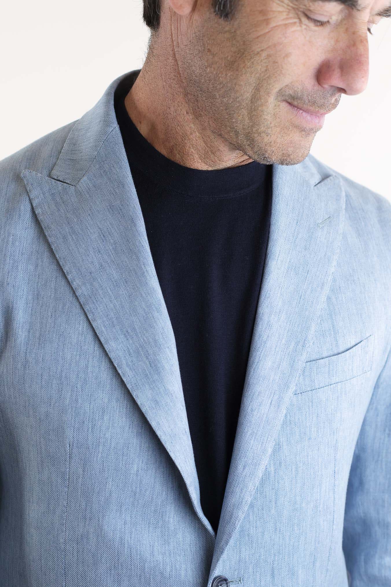 TAGLIATORE Giacca Lino Cotone Celeste