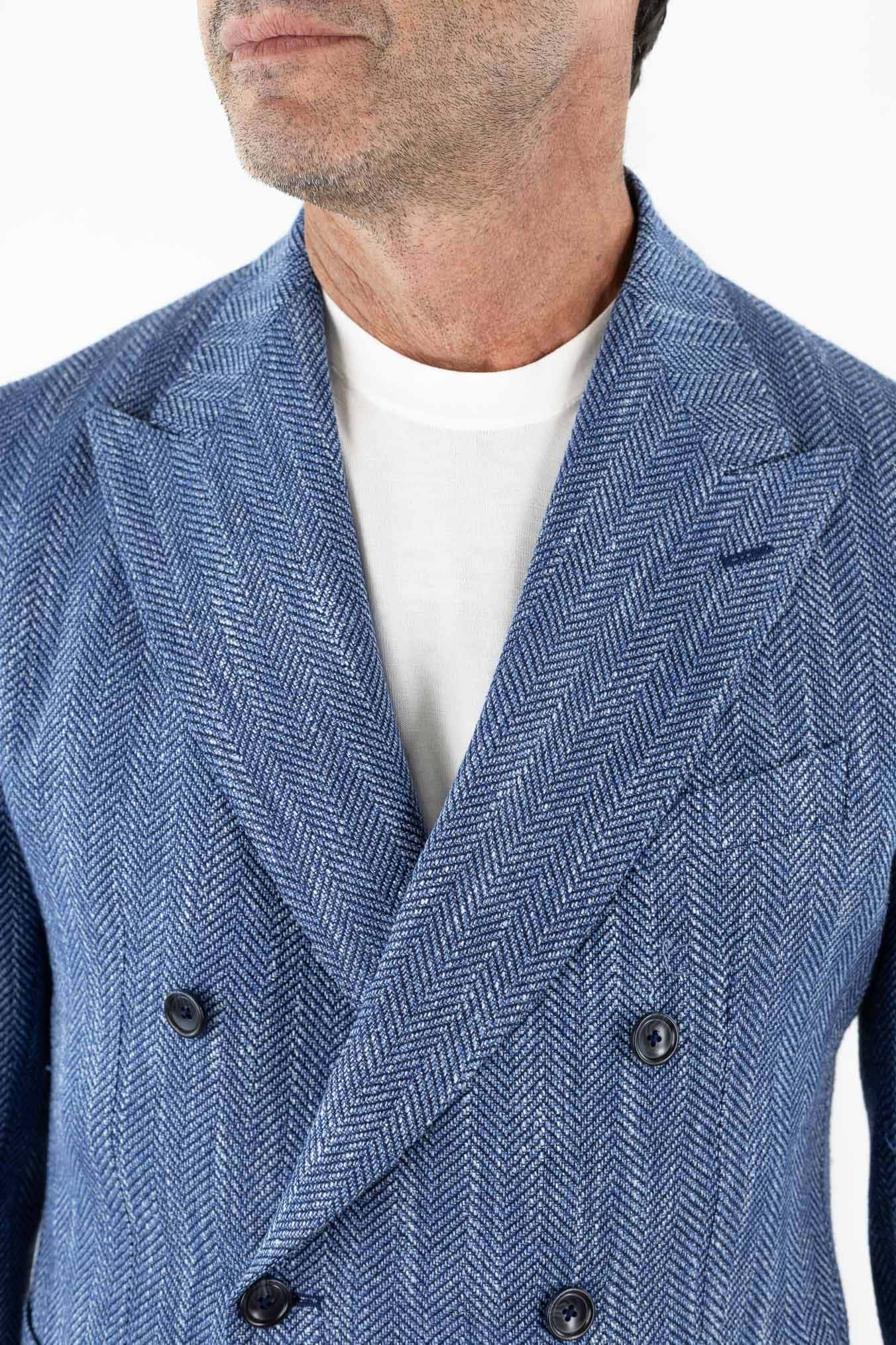 TAGLIATORE Giacca Doppiopetto "Darrel" Spigata Blu