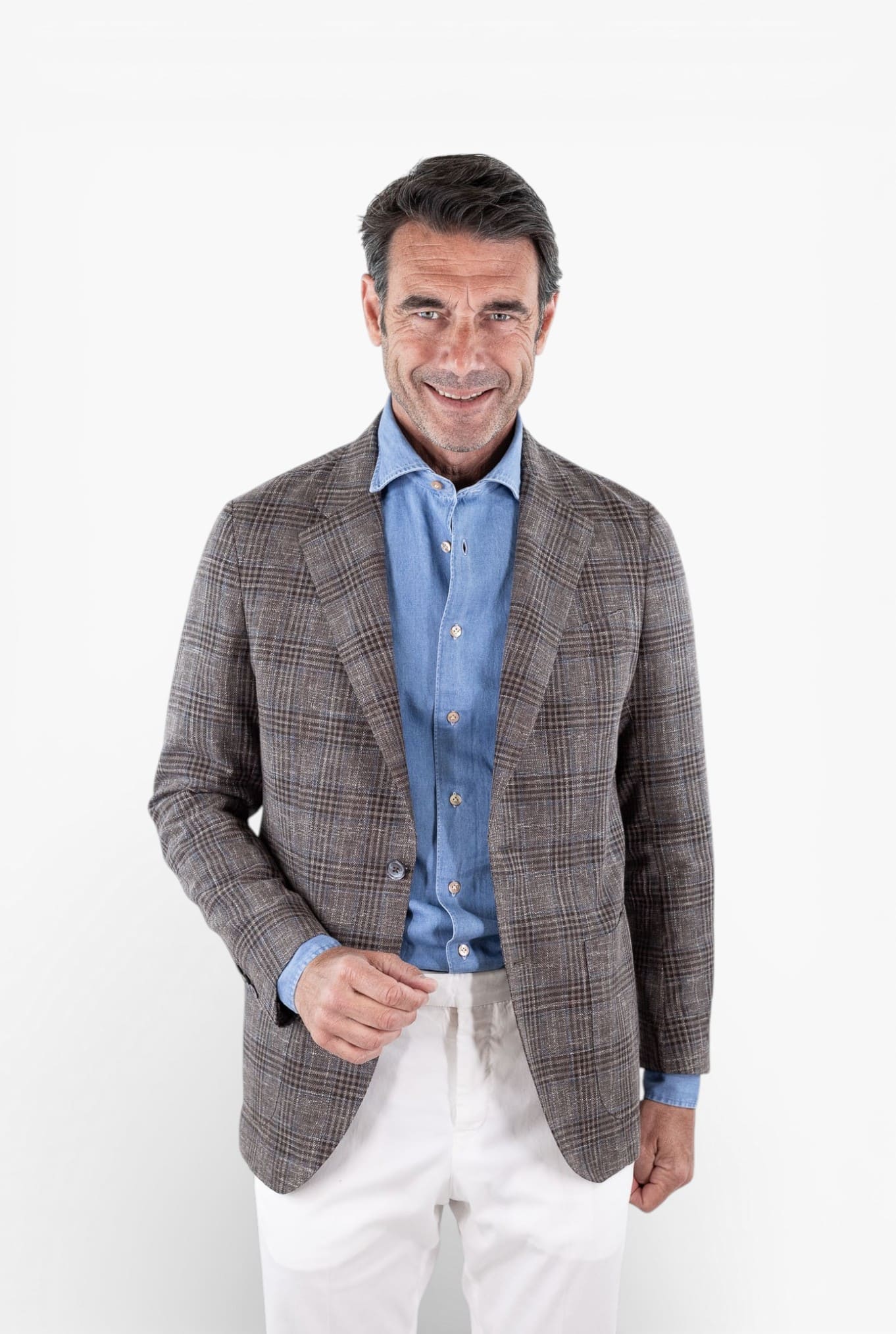 TOMBOLINI Giacca "Zero Gravity" Check Marrone