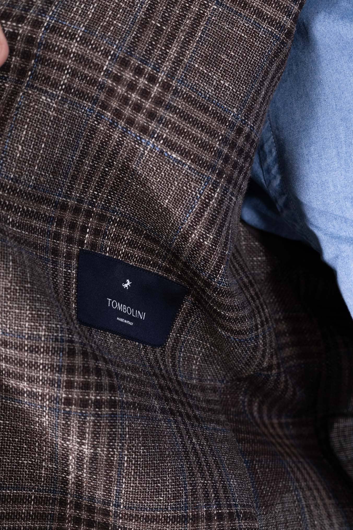 TOMBOLINI Giacca "Zero Gravity" Check Marrone