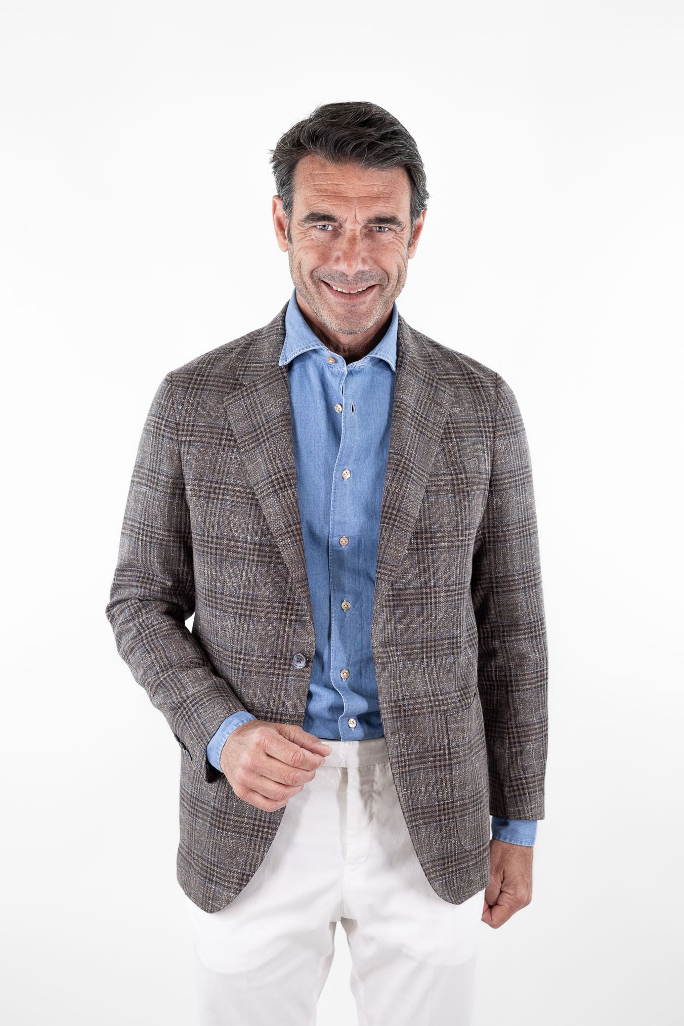 TOMBOLINI Giacca "Zero Gravity" Check Marrone