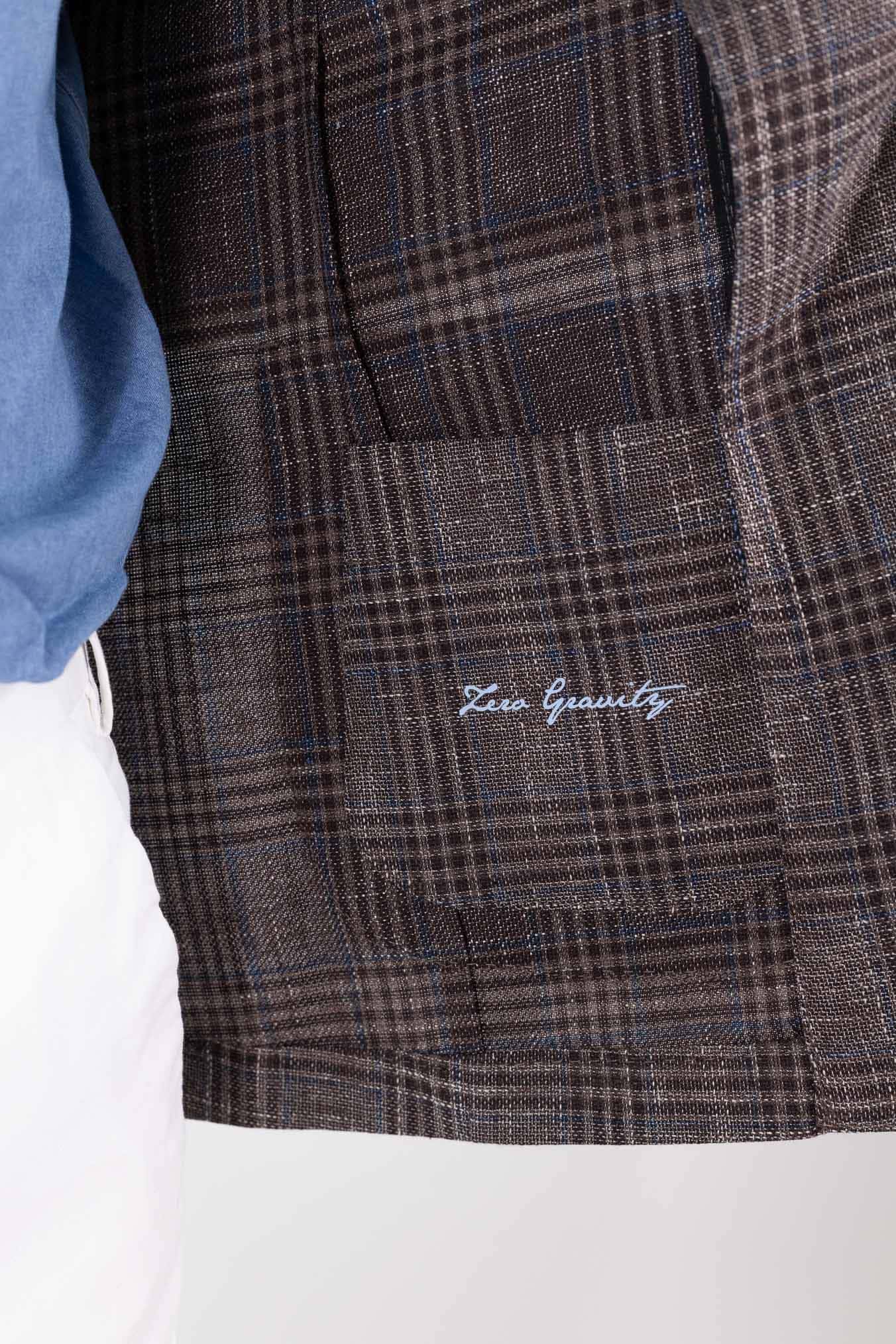 TOMBOLINI Giacca "Zero Gravity" Check Marrone