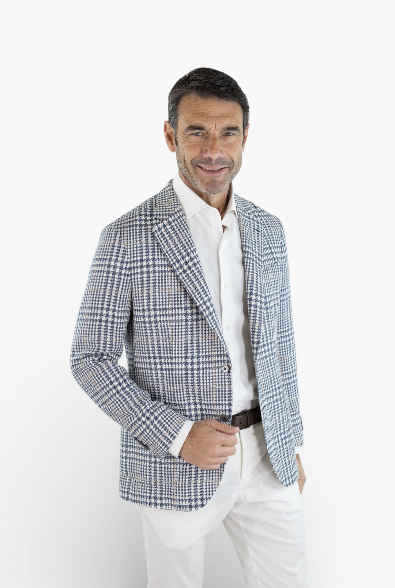 TOMBOLINI Giacca "Zero Gravity" Galles Blu Bianco Beige