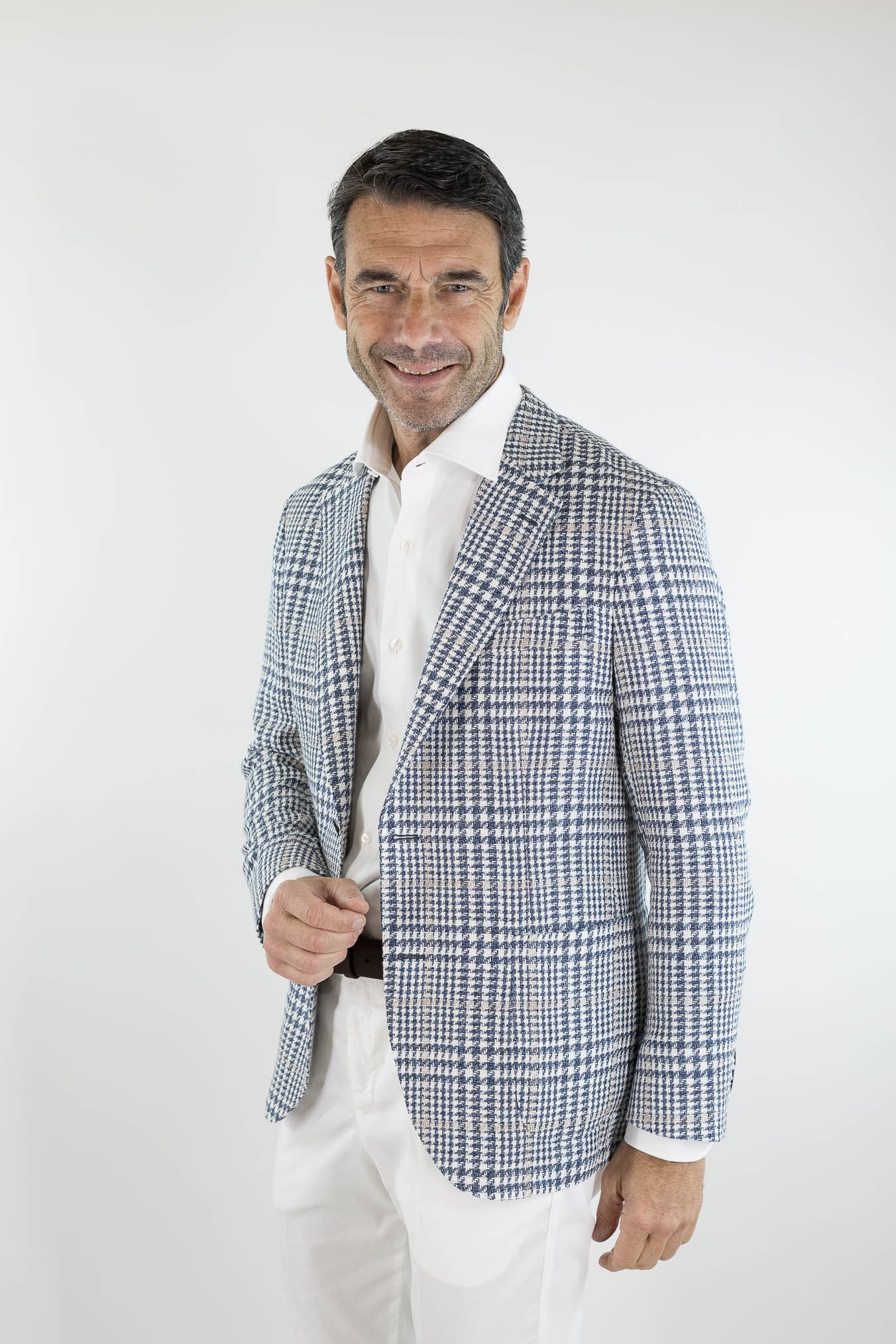 TOMBOLINI Giacca "Zero Gravity" Galles Blu Bianco Beige