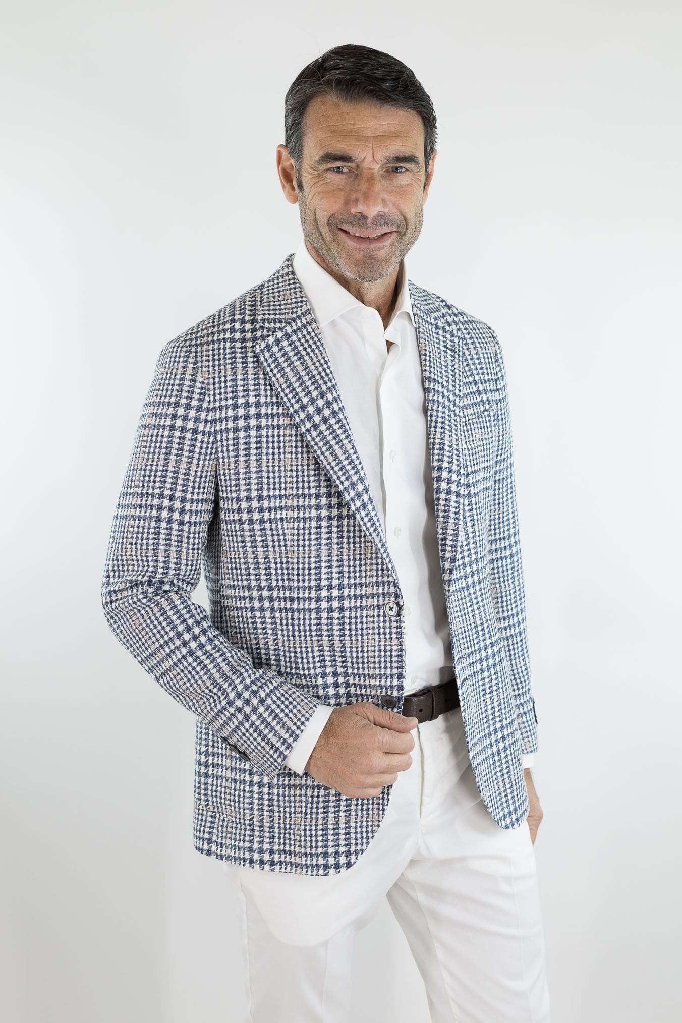 TOMBOLINI Giacca "Zero Gravity" Galles Blu Bianco Beige