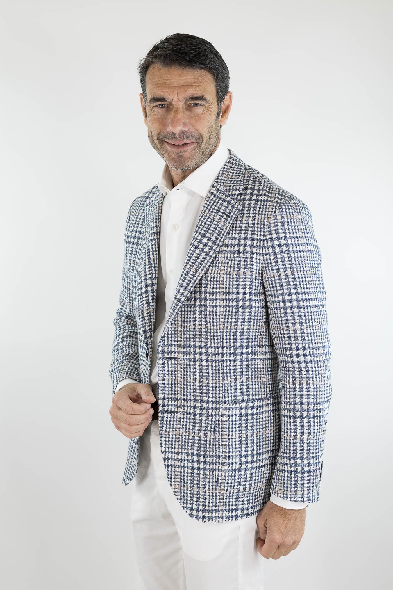 TOMBOLINI Giacca "Zero Gravity" Galles Blu Bianco Beige