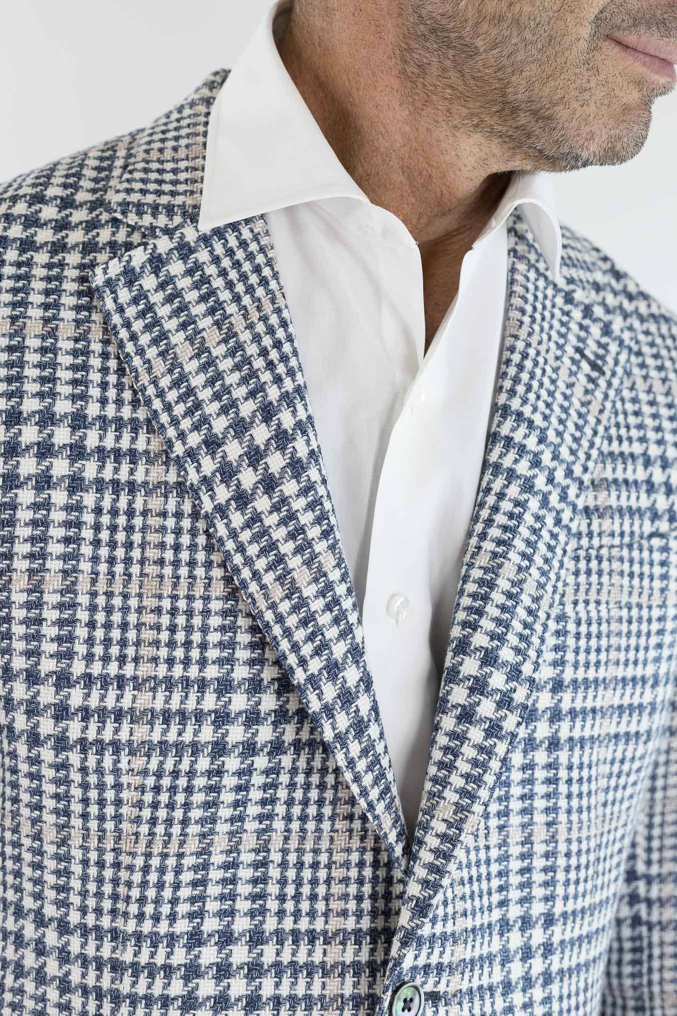 TOMBOLINI Giacca "Zero Gravity" Galles Blu Bianco Beige