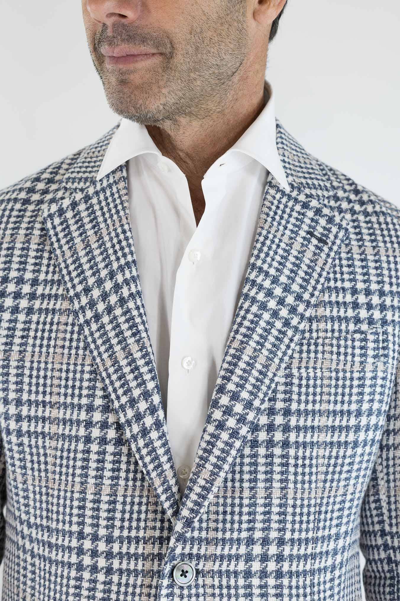 TOMBOLINI Giacca "Zero Gravity" Galles Blu Bianco Beige