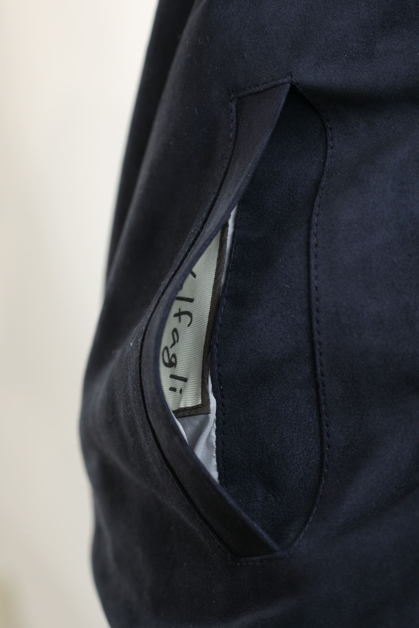 VOLFAGLI Gilet Reversibile Suede Blu Nylon Blu