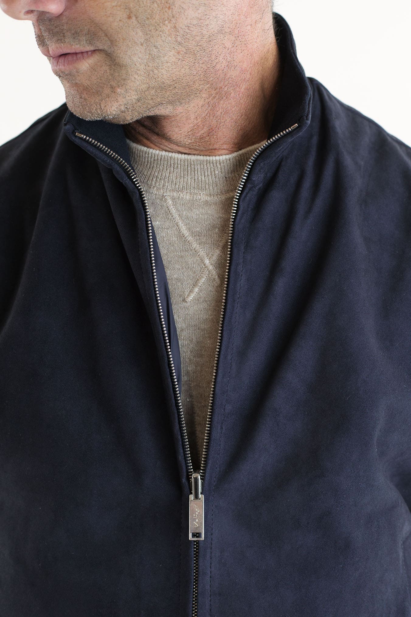 VOLFAGLI Gilet Reversibile Suede Blu Nylon Blu