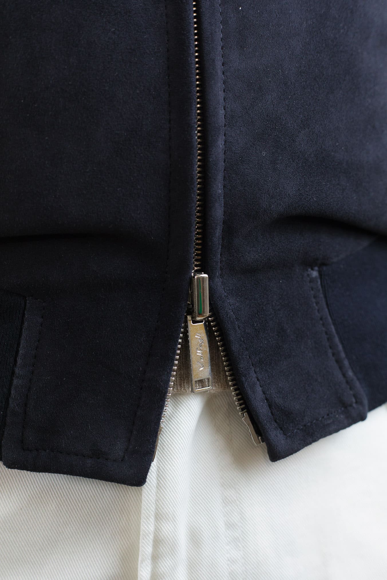 VOLFAGLI Gilet Reversibile Suede Blu Nylon Blu