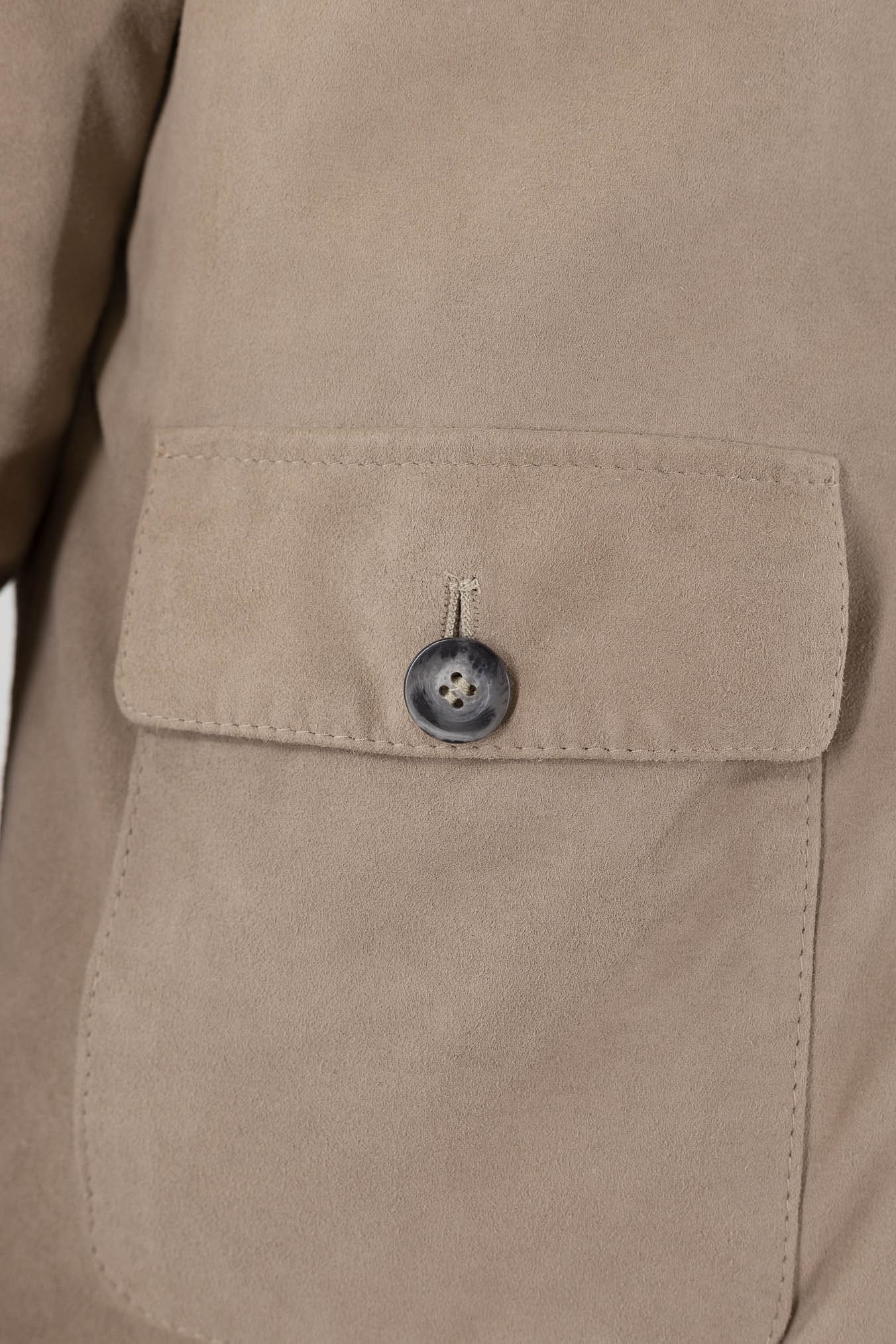 VOLFAGLI Giubbino Camoscio Nappato Beige