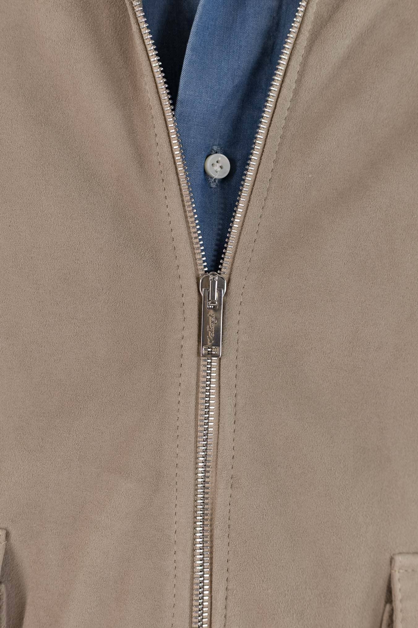 VOLFAGLI Giubbino Camoscio Nappato Beige