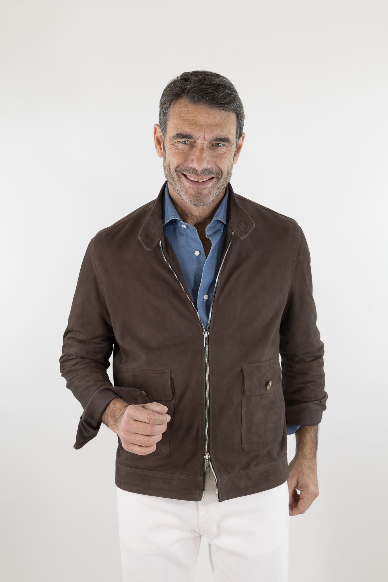 VOLFAGLI Giubbino Camoscio Nappato Testa Moro