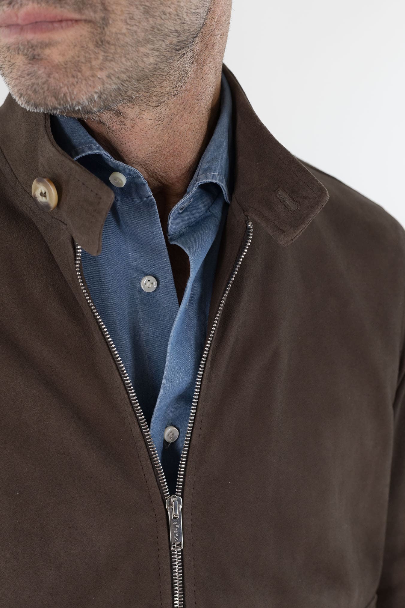 VOLFAGLI Giubbino Camoscio Nappato Testa Moro