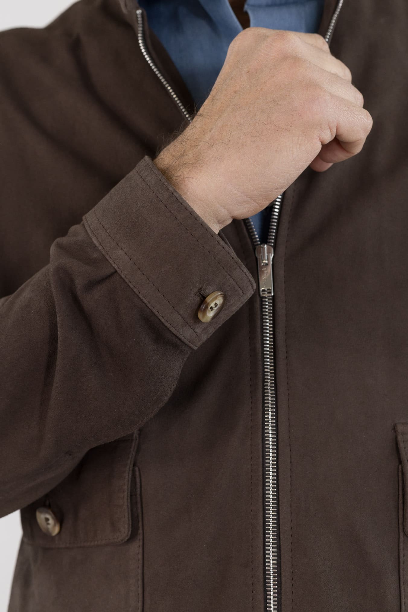 VOLFAGLI Giubbino Camoscio Nappato Testa Moro