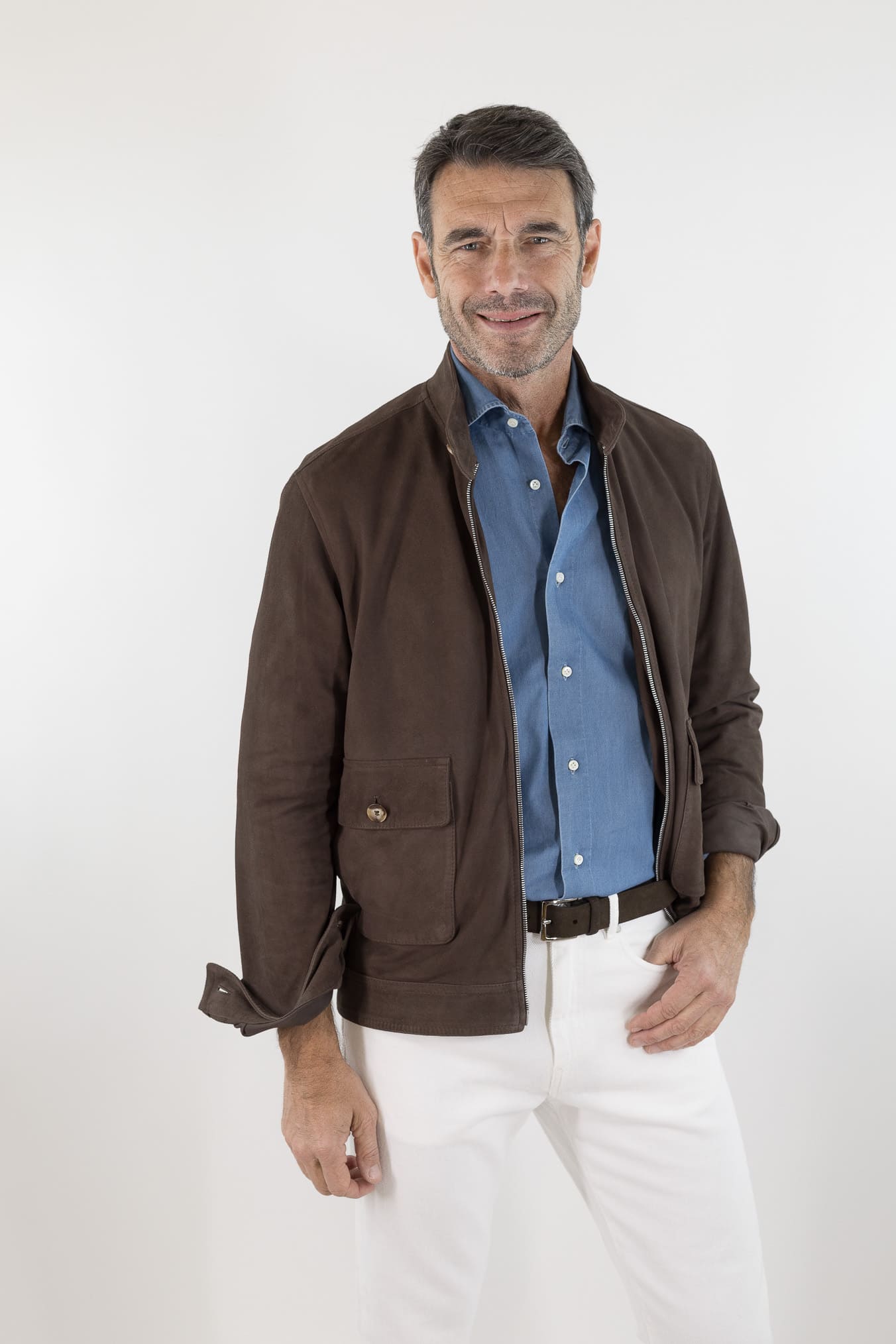 VOLFAGLI Giubbino Camoscio Nappato Testa Moro