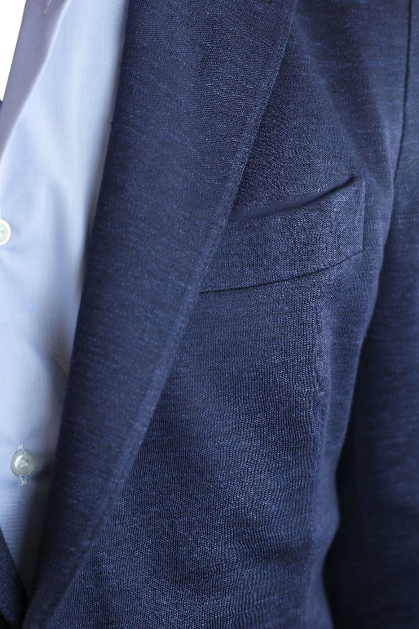 Giacca Jersey Lino Blu Zero Gravity