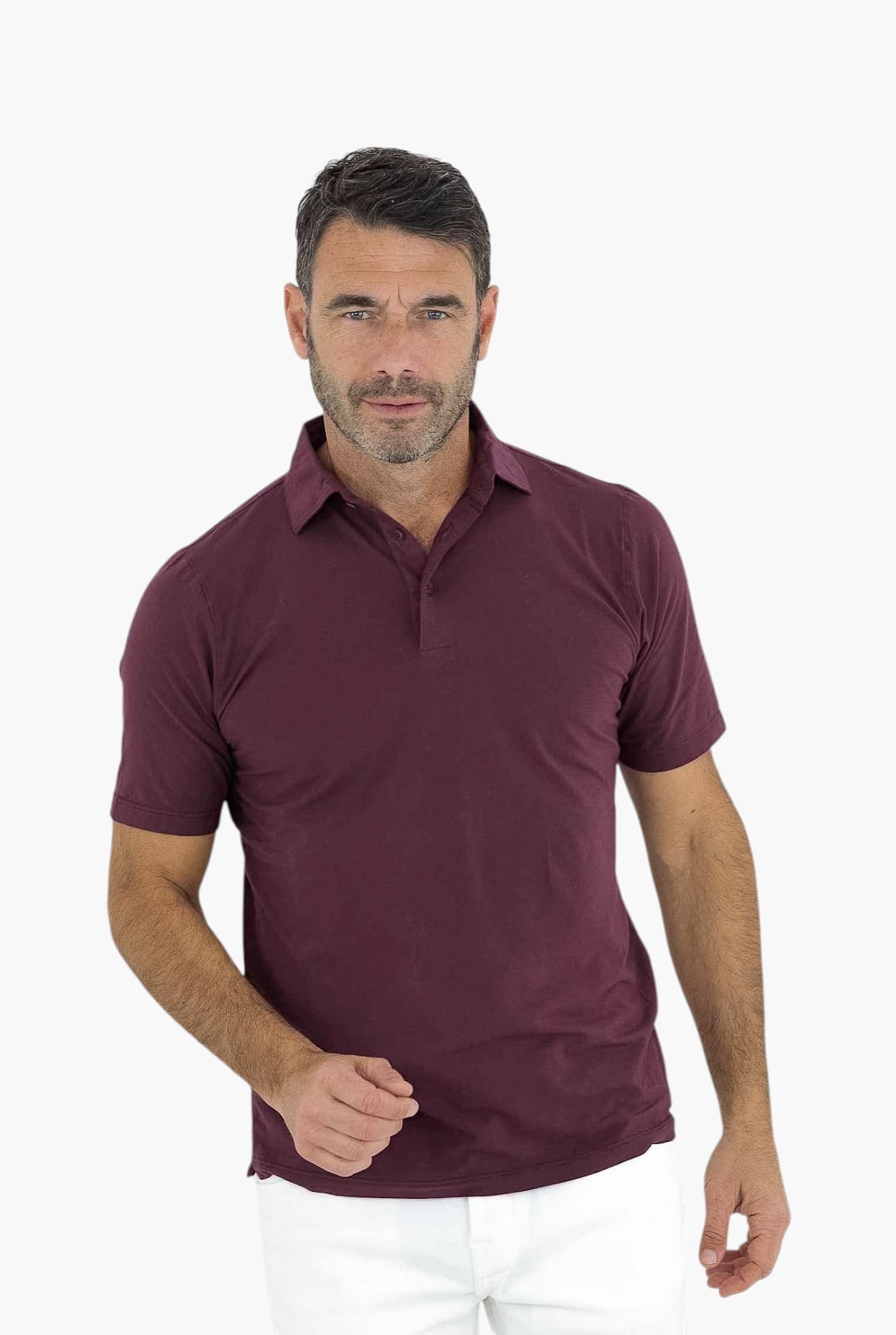 Polo Cotone Pima Maniche Corte Bordeaux KIRED