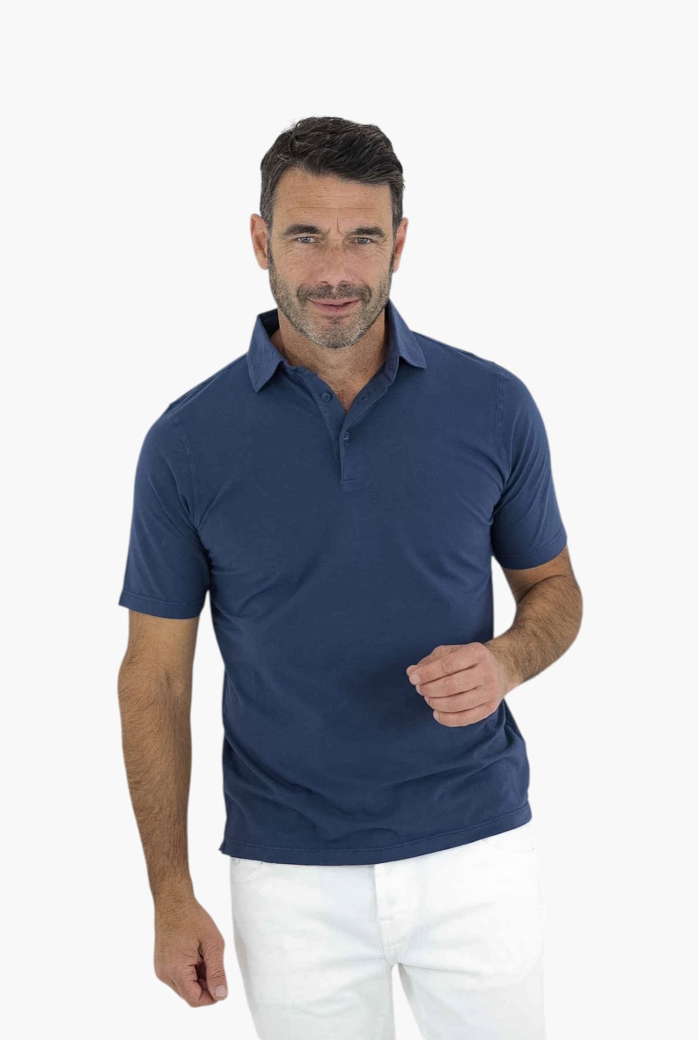 Polo Cotone Pima Maniche Corte Blu Navy KIRED
