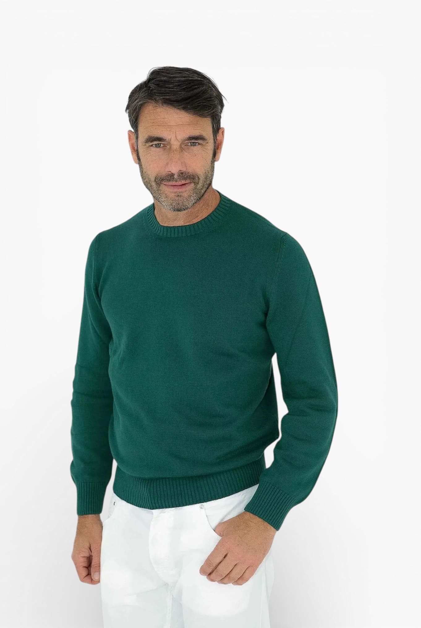 Girocollo 2 Fili Cotone Verde - Guarino Store