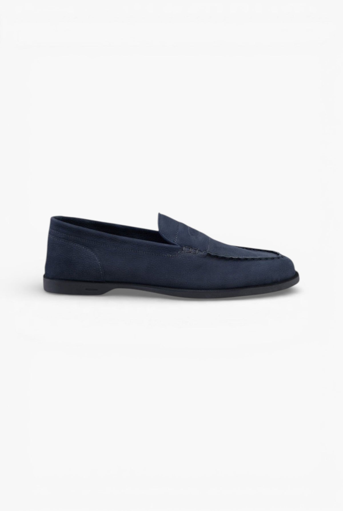 Mocassino "Pace" Nabuk Blu Martellata JOHN LOBB