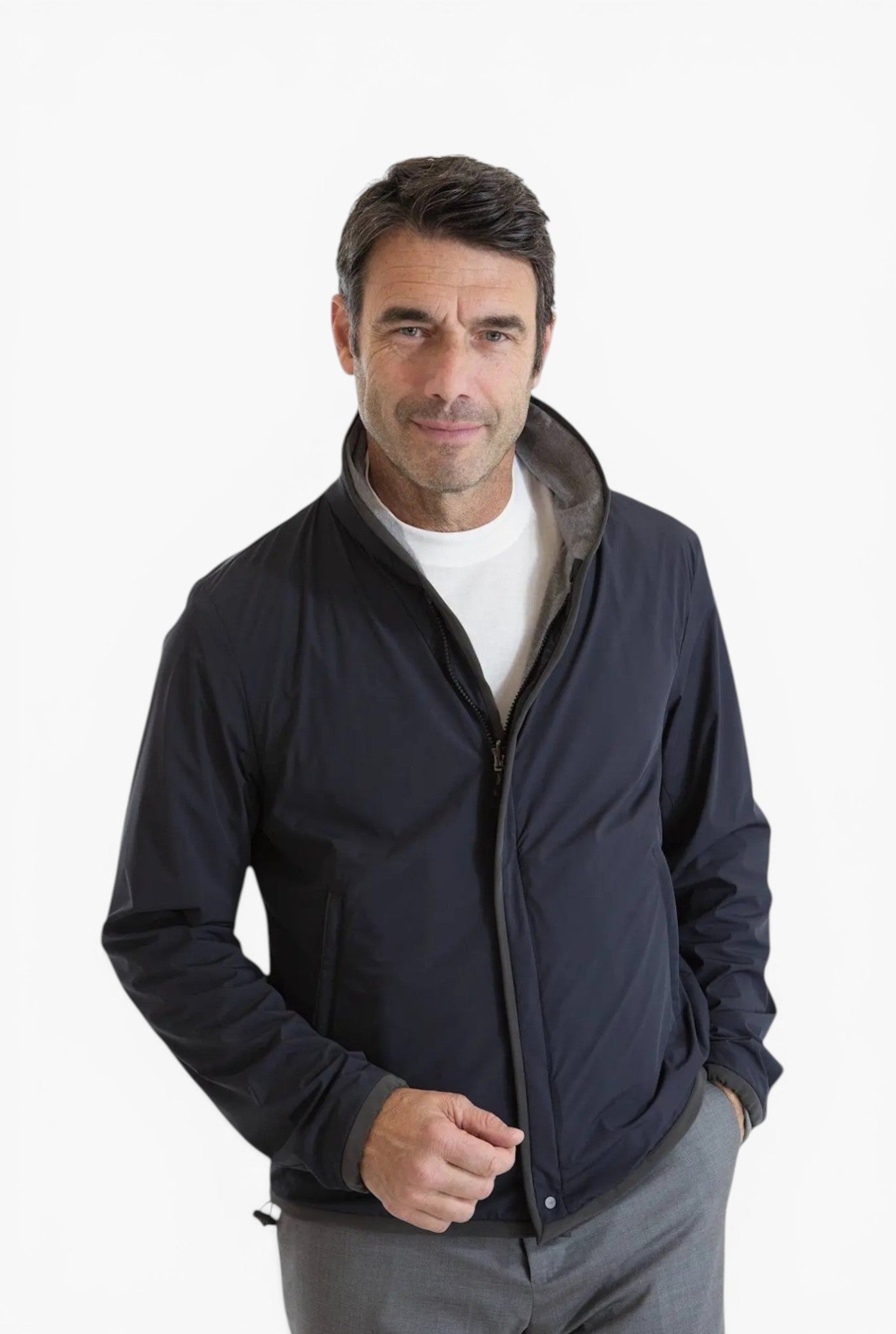 Giubbino Reversibile mod. Jibset Blu Grigio