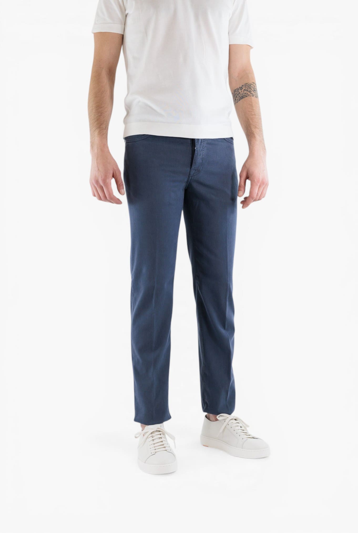 KITON Pantaloni 5 Tasche Blu Medio