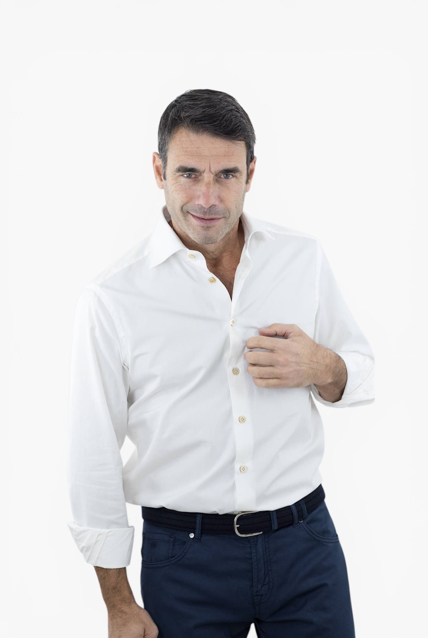 Camicia Popeline Cotone Bianco