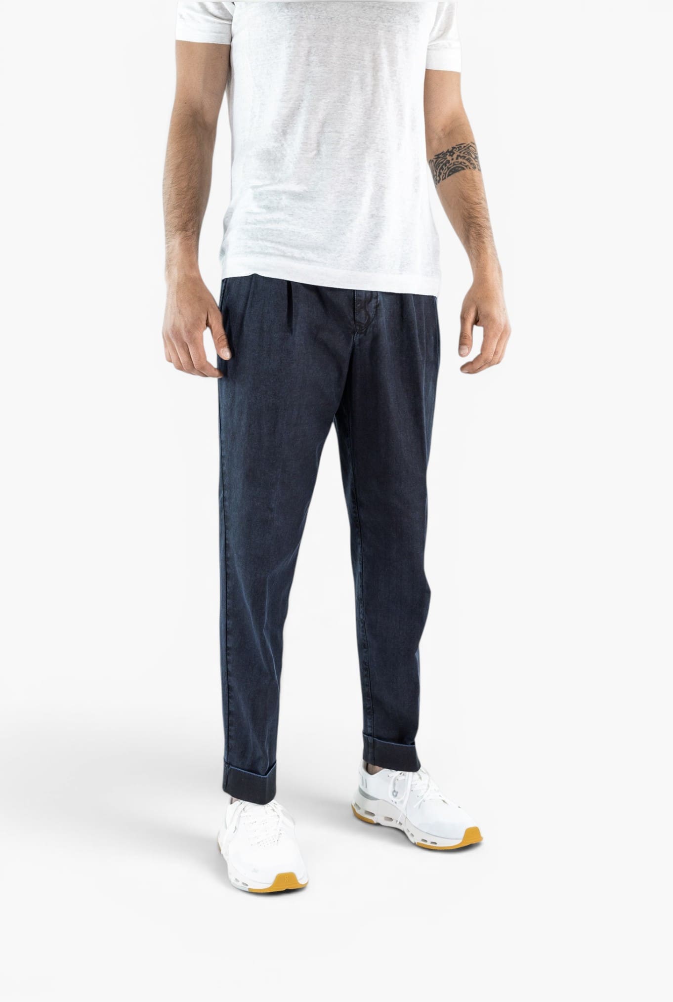 PT Pantaloni Chevron "Reworked" Carrot Fit Old Dyed Blu