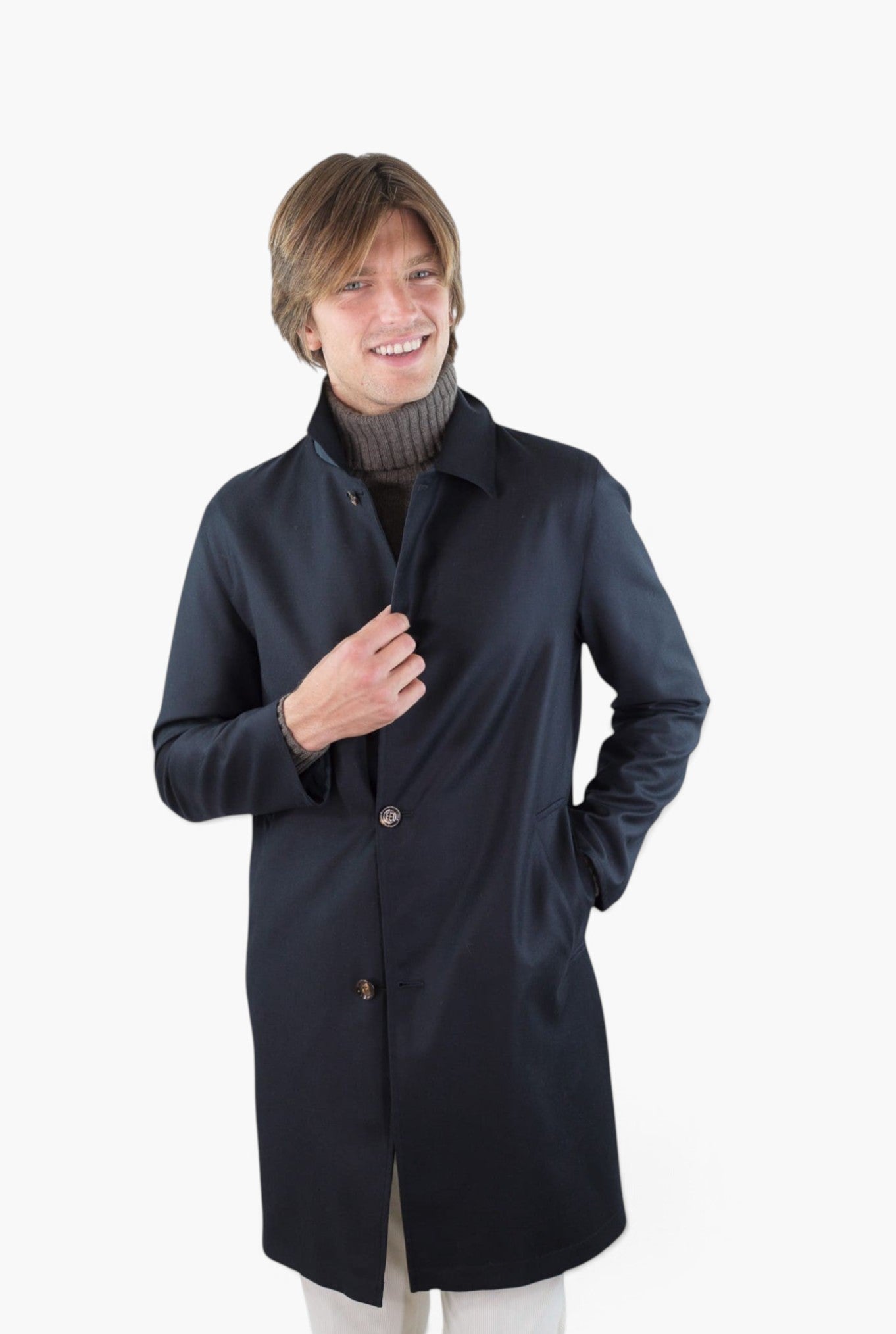 Cappotto Reversibile Cashmere Nylon Blu/Blu KIRED