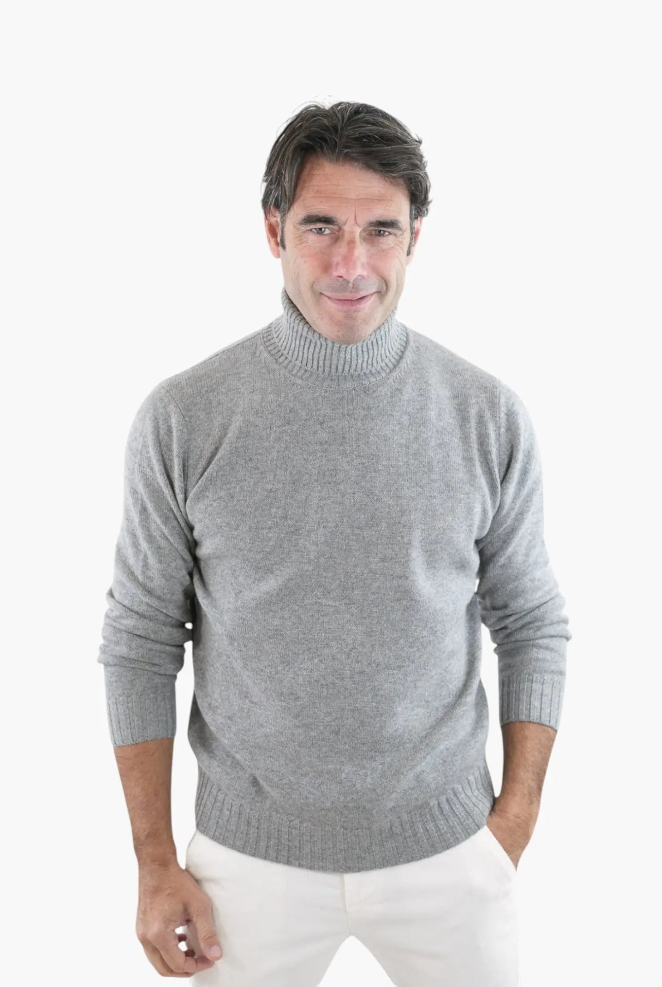 Dolcevita Cashmere Corsehair Grigio Chiaro GUARINO