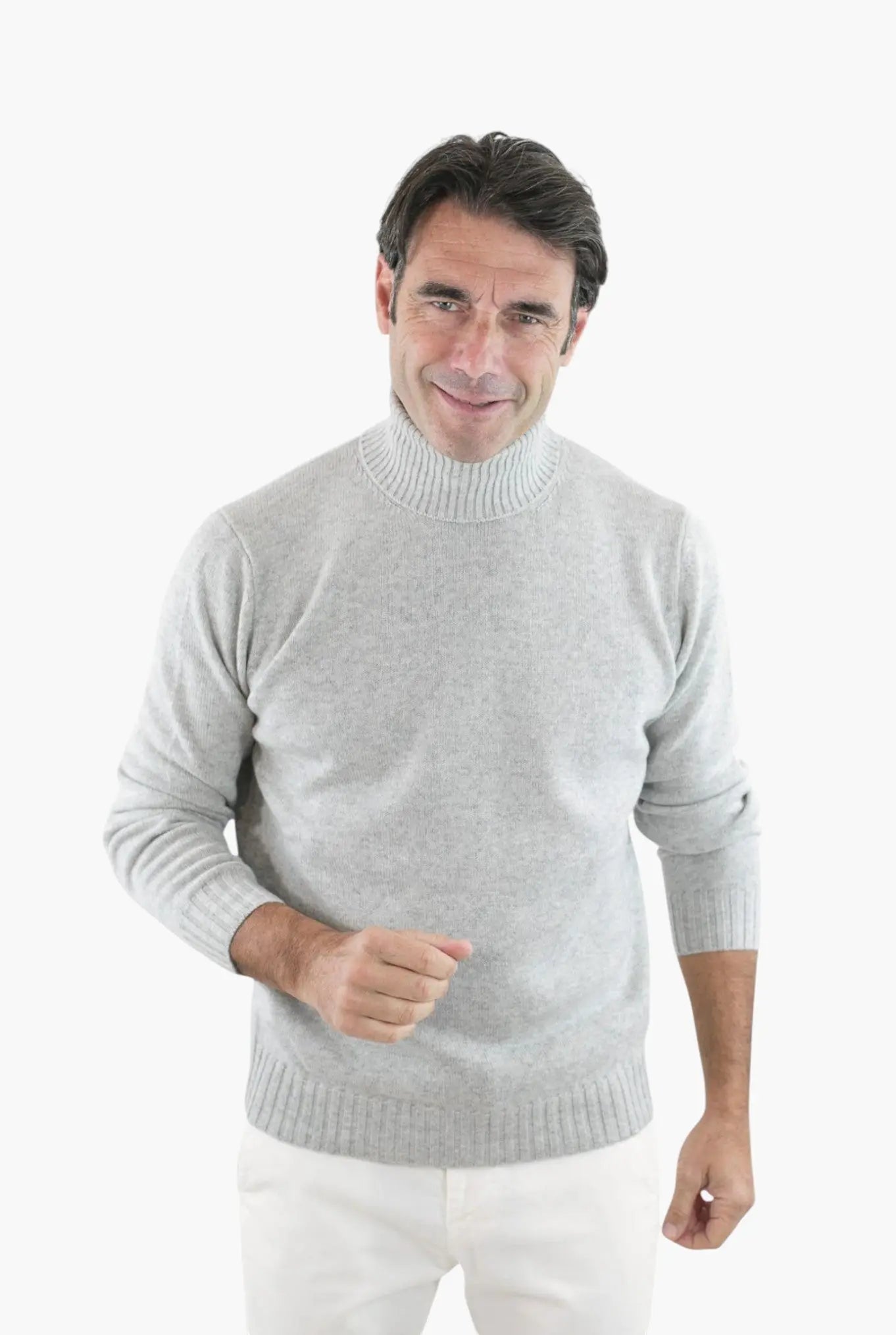 Dolcevita Cashmere Corsehair Grigio Perla GUARINO