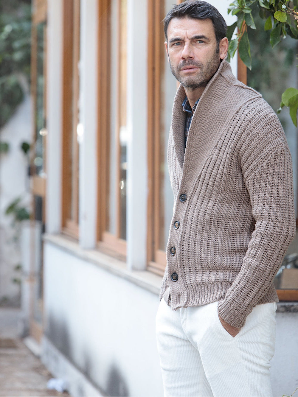 Rakkì Cardigan Soldier Steve McQueen '66 nocciola