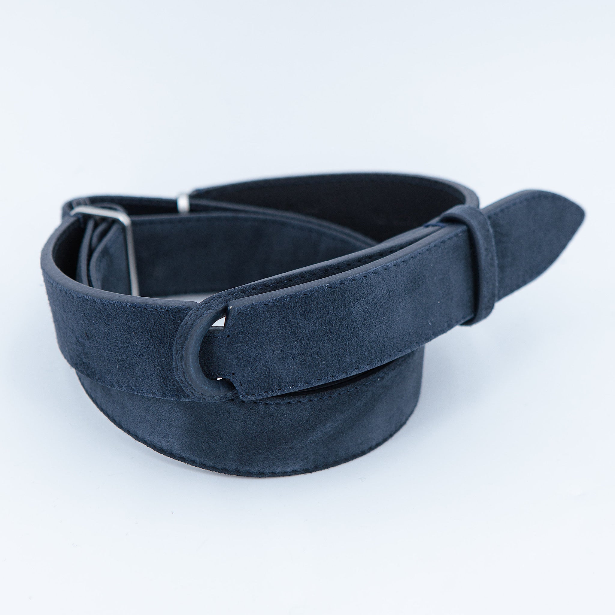 Cintura Nobuckle in camoscio blu